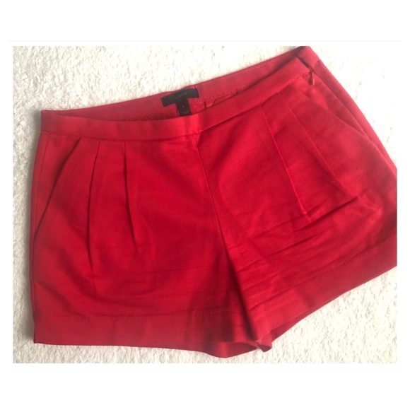 J. Crew Pants - J. Crew Cotton Pique Side Zip Pleated Shorts